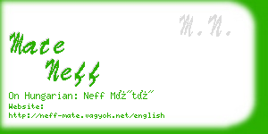 mate neff business card